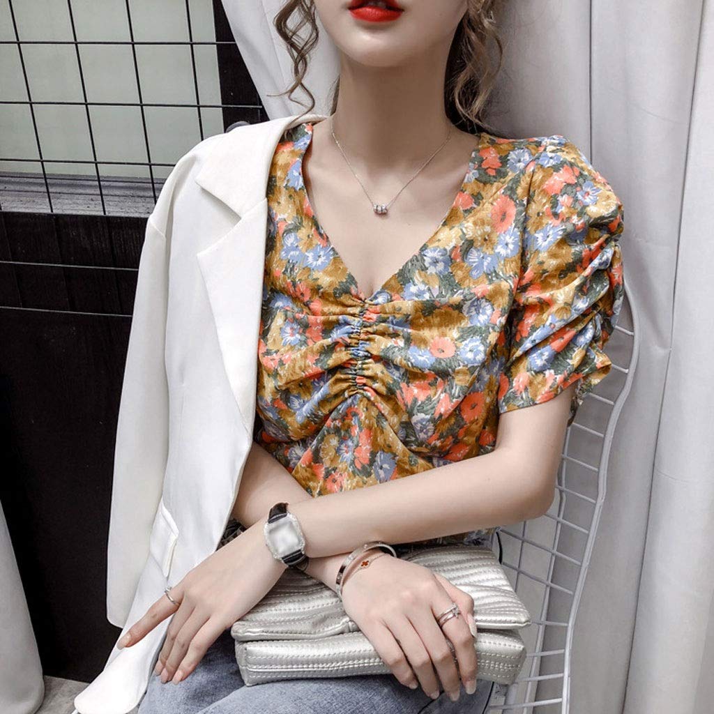 Amazon.co.jp: ZYJBM 女性のためのトップス夏のヴィンテージv